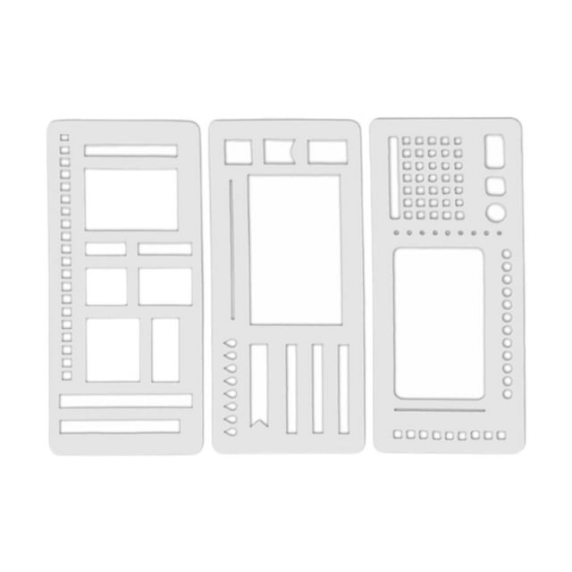 GUOOL 3Pcs Flexible Record Templates Planner Stencils Set for Daily Planning Boxes Style B