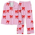 thumbnail image 3 of Tauxra Womens Pajama Sets,Womens Pajama Tops,Long Sleeve Pajama Set for Women, Printed Pocket Home Daily,Womens Pajama Pants, 3 of 6