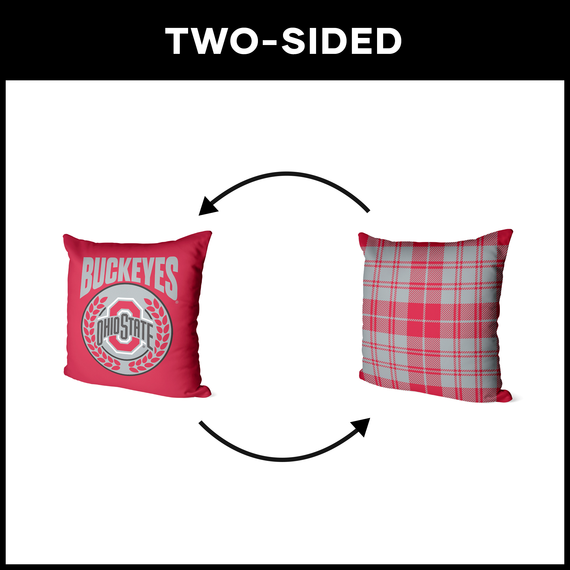Ohio State NCAA Triumph Square Cloud Pillow 24 inches