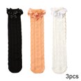 thumbnail image 2 of Esaierr Kids Baby Cotton Knee High Socks for 3-12T Girls Sweet Mesh Thigh High Socks Toddler Love Lace Calf Socks 3 Pairs, 2 of 9