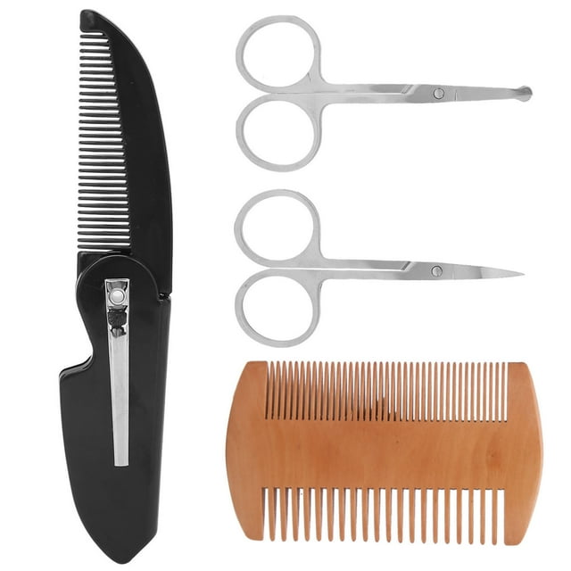 Beard Shaper Comb Kit, Mustache Folding Comb Fordable Trimming Comb Beard Comb Beard Shaping Tool For Salon For Home