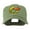 Olive, variant on American Football Field and Ball Embroidered Cap - Stone OSFM