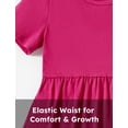 thumbnail image 4 of Vestidos casuales PATPAT para niñas pequeñas con estampado floral, paquete de 3, 6 a 7 años, 4 of 6