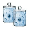thumbnail image 2 of Ckdifva Blue Puffers Fish Storage Jar with Lid Acrylic Organization Storage Containers Set of 4, 2 of 7