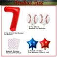 thumbnail image 2 of 5 Pcs Baseball Balloons Set - Includes Baseball Foil Balloons, Number 7 Balloon, Blue Red Star Balloons, Baseball Stickers for Baseball Party Supplies, 2 of 7