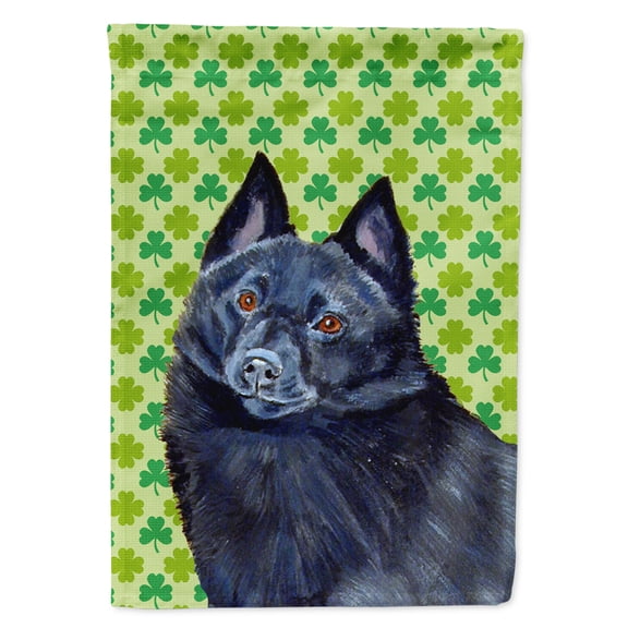 Carolines Treasures LH9204-FLAG-PARENT Schipperke St. Patricks Day Shamrock Portrait Flag  multicolor