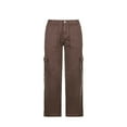 thumbnail image 1 of Women Jeans Solid Color Pocket Patchwork Wide Leg Pants, 1 of 6