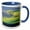 Blue/White, variant on 3drose, Usa, Washington State, Palouse, Lone Tree in Wheat Field, 11oz Two-tone Yellow Mug
