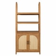 thumbnail image 6 of Sasha Modern Arched Bookshelf Cabinet with Reeded Doors, English Oak, 6 of 16