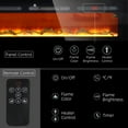 thumbnail image 4 of Indoor Fireplaces HOMCOM 60" Electric Fireplace Recessed and Wall Mounted with Remote Control, 1500W Fireplace Heater with 8H Timer, Adjustable Flame Color and Brightness, Log and Crystal,Electric In, 4 of 10