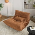 thumbnail image 3 of Premium Suede-Like Memory Foam Bean Bag Chair – Cozy One-Piece Floor Sofa for Adults, Reading Nook, Living Room & Office, Brown, 3 of 8