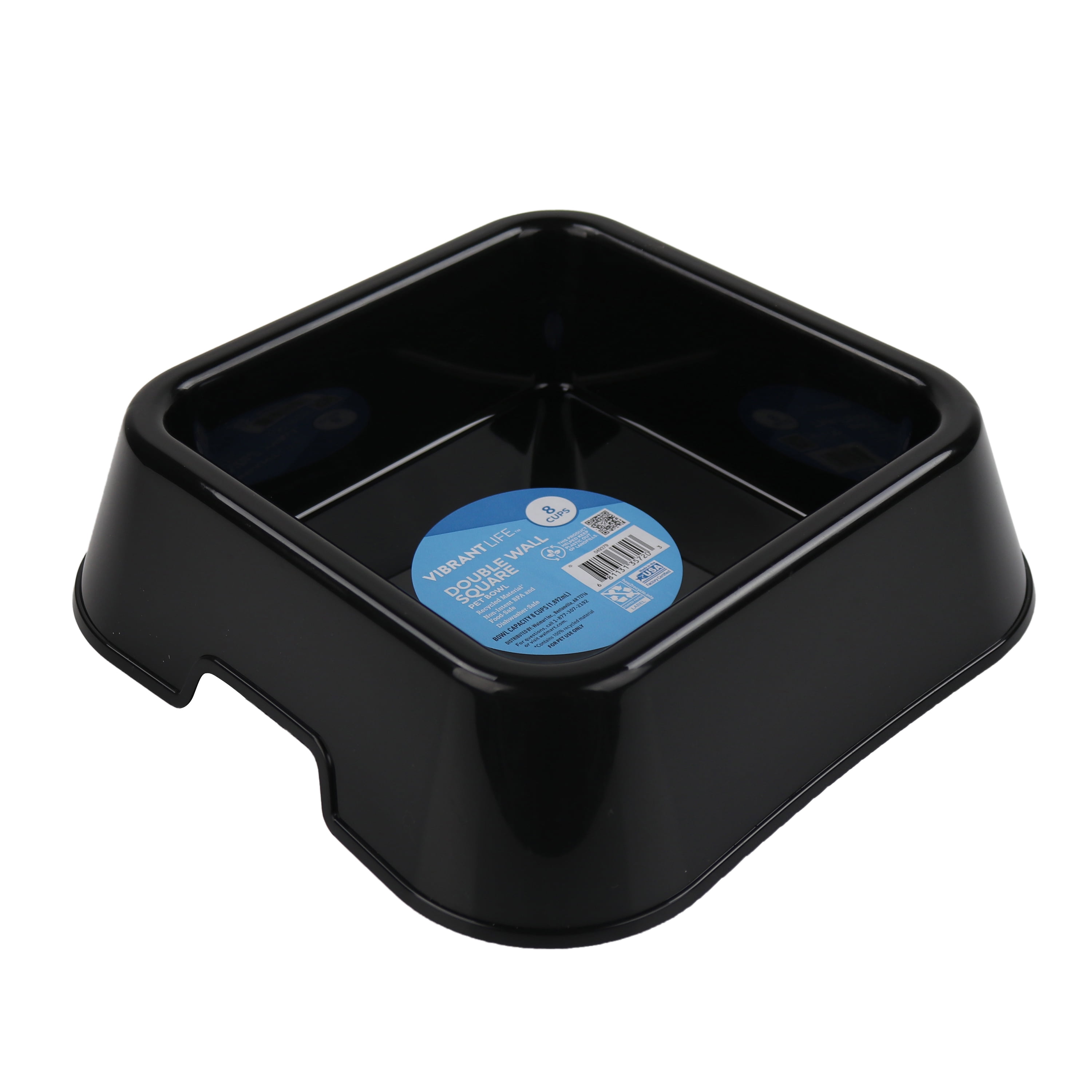 【今日だけ価格】CRAZY RACCOON / DOG BOWL BLACK Stainless Steel Metal Insulated Dog Bowl 64oz - Sleek Black