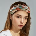 thumbnail image 3 of Unique Bargains 1 Pc Bling Pearl Tulle Knot Headband Hairband for Women Green Orange 1.18 Inch Wide, 3 of 7