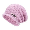 thumbnail image 3 of Msgweeeg Womens Winter Hats Beanie for Women Women's Gift Ideas Winter Warm Ear-protecting Pullover Hat Women's Fashionable and Versatile Knitted Woolen Hat Headscarf Headscarf Pile Hat, 3 of 3