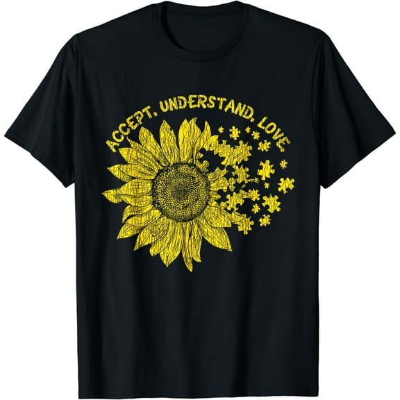 Accept Understand Autistic Kids Support Autism Awareness T-Shirt