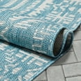 Well Woven Medusa Khalo Modern Tribal Teal Blue 2'7