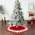 thumbnail image 4 of Christmas Tree Skirt, Holiday Tree Decor, Large 120cm Christmas Tree Cluster Decoration with Spacious Storage Pockets, Durable Fabric Material, Festive Red Green White Design for Indoor Outdoor Use, 4 of 7