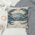 thumbnail image 2 of COMIO  Ocean Beach Theme Decorative Pillow Case Throw Pillow Covers Big Crab Sea Coastal Farmhouse Waist Oblong Rectangle Throw Pillowcase for Sofa Couch Bed Home, 2 of 5
