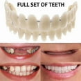 thumbnail image 1 of Smile Snap On False Teeth Upper Lower Dental Veneers Dentures Tooth Cover Setyj51-3, 1 of 5