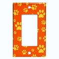thumbnail image 5 of Metal Light Switch Plate Cover Puppy Dog Paw Prints Orange Yellow DOG028, 5 of 15