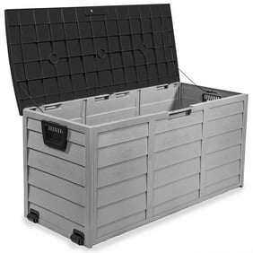 Keter City Box, 30 Gallon Deck Box, Resin Lawn & Garden Storage, Brown ...
