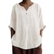 thumbnail image 2 of Tops para mujer, manga 3/4, camisetas gráficas para salir, camisetas sexys de gran tamaño, blusas casuales de verano, camisas campesinas, túnica de graduación, 2 of 4