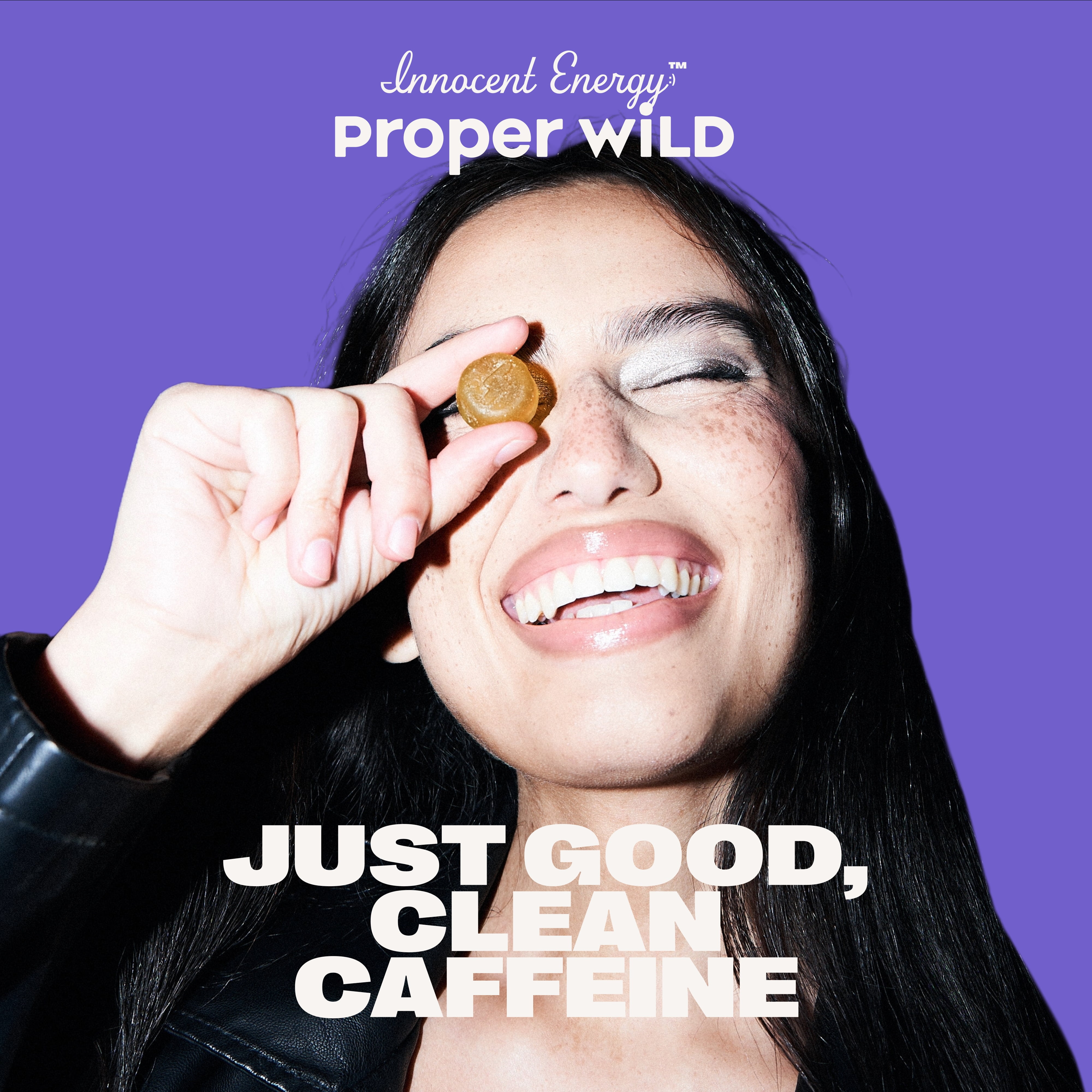 Proper Wild, Natural Clean Energy Gummies, Caffeine & L-Theanine, Strawberry, 10-Pack