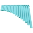 thumbnail image 1 of ROMANSENTIAL 1Set Sky Blue Plastic Pan Flute for Beginners 18 Pipe Wind Musical Instrument with Stable Tone, 1 of 8