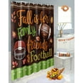 thumbnail image 6 of Football Sport Shower Curtains for Bathroom, Thanksgiving Vintage Fall Maple Leaf Rugby Brown Green Waterproof Fabric Shower Curtain for Bathroom Bathtub Decoration, Machine Washable, 54x"78", 6 of 9