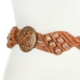 thumbnail image 6 of Cheers.US Women Bohemian Knitted Rope Wooden Beads Belt Waist Chain Clothing Accessory Tassel Belt Knotted Decorated, 6 of 7