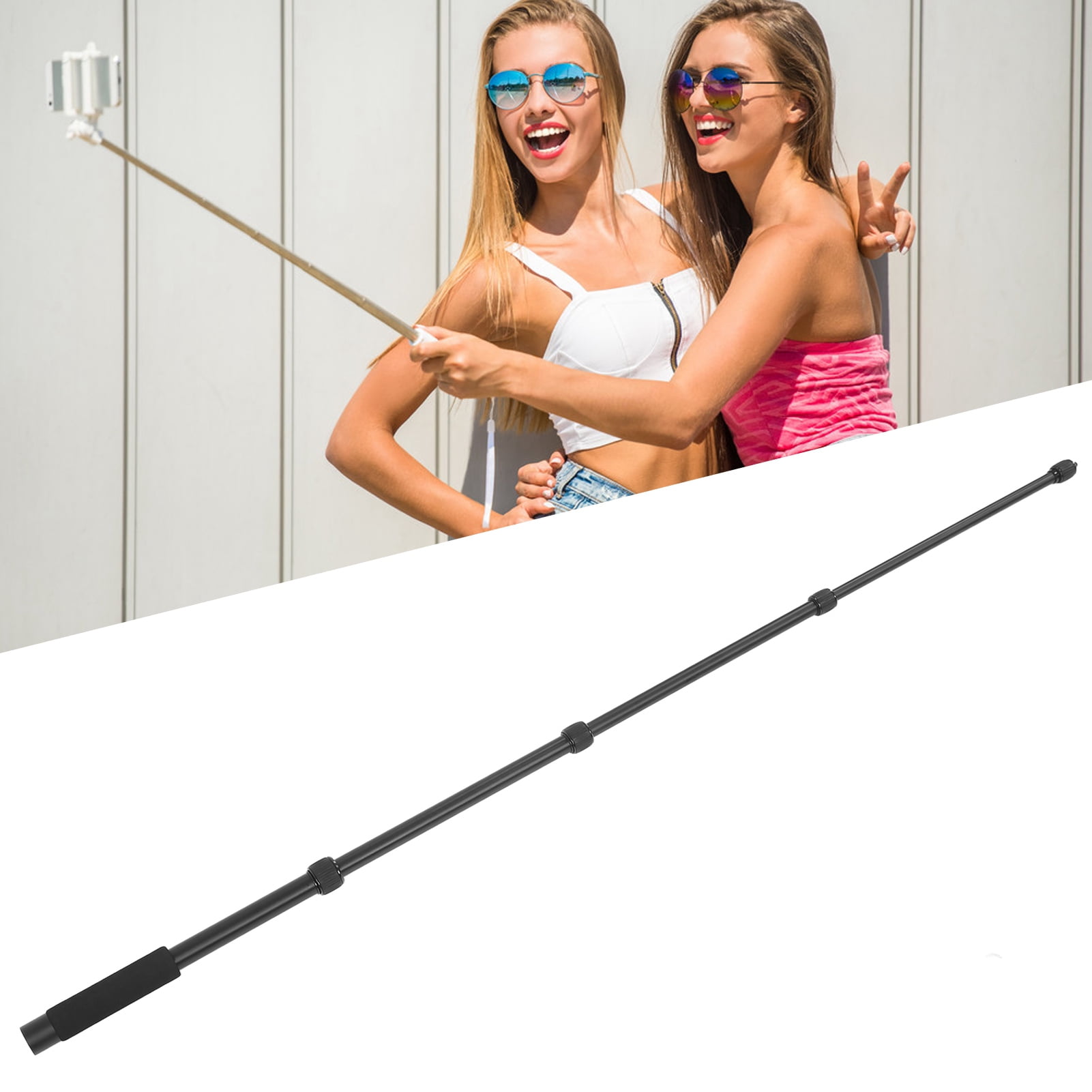 Mic Boom Arm, 1/4 Inch Screw Mic Boom Pole CNC Technology Soft Handle  For Interview For TV Applications For Video Production