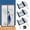 Black, variant on 3 Sets Magnetic Dust Barrier Zipper Door Kit 4' x 7.5' Construction Plastic Dust Barriers Plastic Door Curtain for Construction Self Closing Curtain for Doorways Room (White)