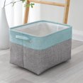 thumbnail image 5 of Foldable Fabric Storage Bin - Large-Capacity Organizer for Clothes/Toys/Gifts, Soft Collapsible Storage Basket for Home Use, Durable Washable Fabric with Reinforced Handles, 15*11*9in, Brown, 5 of 7