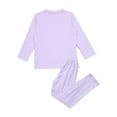 thumbnail image 6 of TiaoBug Kids Boys Girls Long Winter Base Layer Fleece-line Tops Shirts And Long Johns Leggings Set Light Purple 7-8, 6 of 7