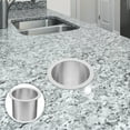 thumbnail image 2 of MIANGASTORE Kitchen Counter Trash Chute Stainless Steel Round Waste Bin Chute Grommet, 2 of 8