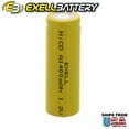 thumbnail image 2 of Exell A Size 1.2V 1400mAh NiCD Flat Top Rechargeable Battery, 2 of 4