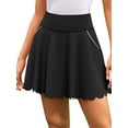 thumbnail image 3 of Charmo Womens High Waisted Sport Skirts Scallped Trim Athletic Tennise Skirts with Pockets, 3 of 7