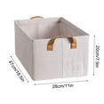 thumbnail image 3 of Holloyiver Collapsible Storage Box, Waterproof Storage Basket Bins, with Metal Frame and 2 Handles, Closet Organizers, for Clothes Storage Containers for Bedroom Office Home, 18.5''L x 11''W x 7.9''H, 3 of 8