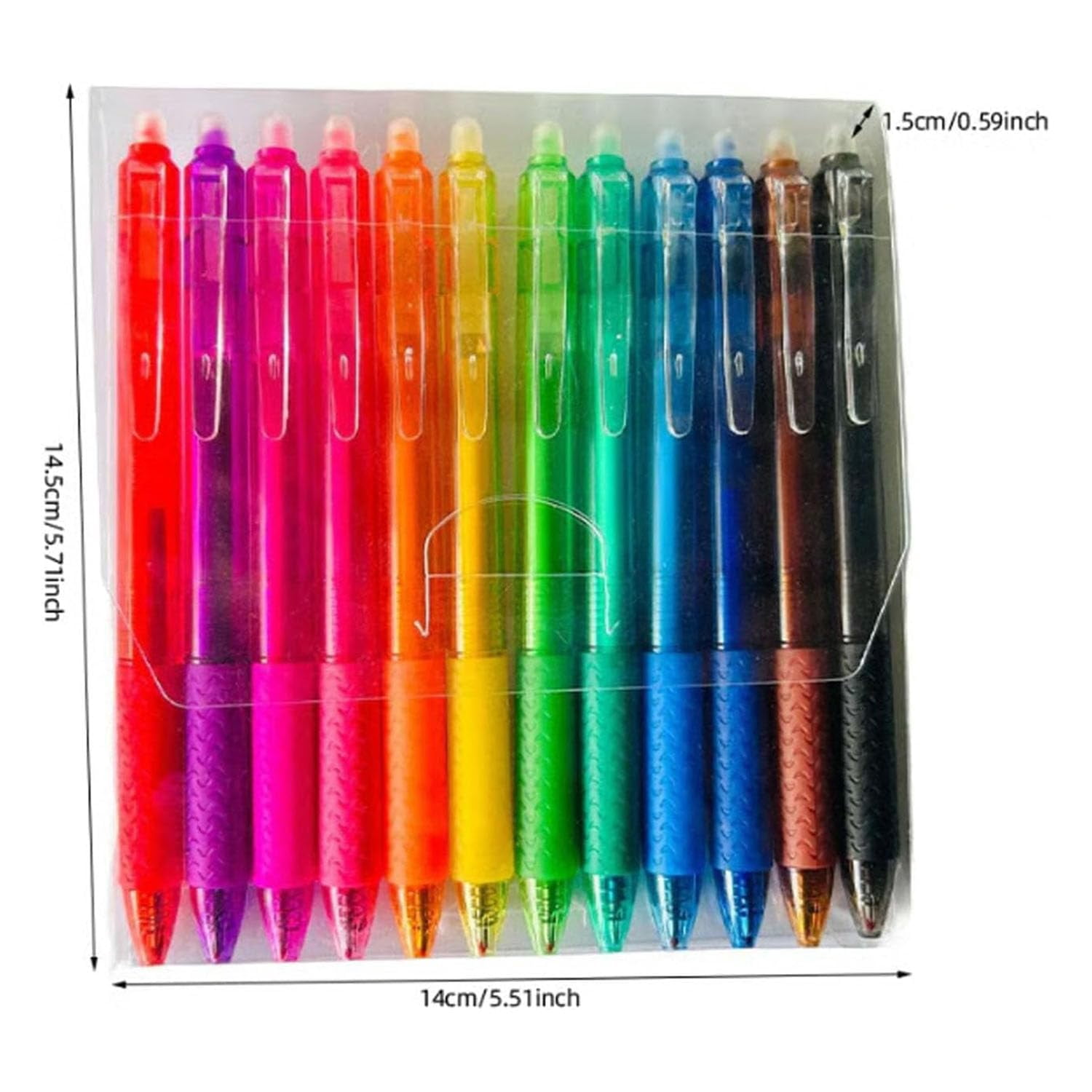 KANOHENO Multi-color Erasable Gel Pens 12 PCS,0.02in FinePoint Retractable Colored Rollerball Pens,Smooth Writing Pens for Note-Taking Planner Drawing