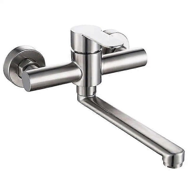 Exquisite Stainless Steel Kitchen Faucets Hot And Cold Wall Mounted Tap Mixer Extendable Sink Cranes Gourmet Rotary Single Lever Balcony_Perfect Gift
