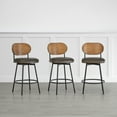 thumbnail image 3 of CHITA Swivel Counter Bar Stool with Metal Legs Set of 3, 3 of 10