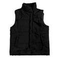 thumbnail image 5 of VNKIDY Women Outerwear Vests Solid Color Full Zipper Sleeveless Padded Gilet Lapel Loose Fit Vest With Pockets For Autumn Winter Wear Trendy Outerwear, 5 of 5