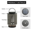 thumbnail image 2 of Outdoor Solar Lights Patio Decorative Lanterns with Handle Aluminum Lantern with Braided Rope,Gray,15.8 Inches, 2 of 5