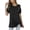 A1 Black, variant on Women's Short Sleeve Cold Shoudler Tops Twist Knotted T-Shirts Spring Summer Tops Loose Fit Tops 2026 Cut Out Crew Neck Solid Color Basic Comfy Tees Tunic Tops for Leggings Flowy Work Long Tops