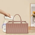 thumbnail image 4 of Floleo Clearance Portable Diaper Organizer Basket with Dividers Waterproof Storage for Baby Essentials Travel and Home Nursery Carry Handle, 4 of 5