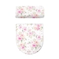 thumbnail image 2 of HELLHERO Pink Roses Toilet Bowl Cover Elastic Edge & Elastic Installation Toilet Seat Protector Machine Washable 2 Piece Set, 2 of 8