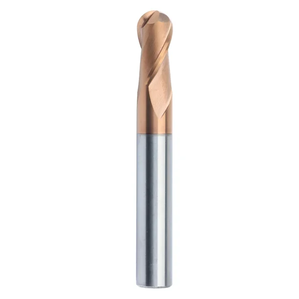 HRC45 55 65 2 fresa de extremo de bola de flauta cortador de carburo de tungsteno CNC herramienta de fresado R0.5 6mm 8mm 10mm cortador de fresado de METAL