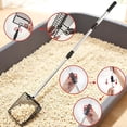 thumbnail image 2 of INSMART Chicken Poop Scooper, 3 in 1 Adjustable Metal Long Handle Litter Scooper with Shovel, Rake, Slotted Shovel, Chicken Coop Cleaning Tools Scooper for Sifting Chicken Sand and Wood Shavings, 2 of 11