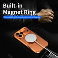 thumbnail image 6 of Magnetic For iPhone 17 Phone Case,Built-in Anti-Peep Screen Protector,with Retractable Ring Kickstand,Compatible with Mag-Safe,2-in-1 Heavy Duty Shockproof Anti-Scratch Phone Case,Orange, 6 of 6
