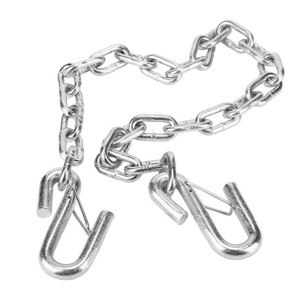 Trailer Safety Chain 3500lbs Towing Wire Ropes with Double Spring Clip  Hooks for Trailer RV